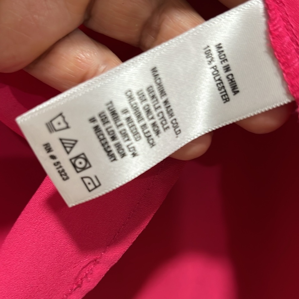 CeCe Fuchsia Ruffle Blouse - Picture 5 of 6